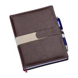 Agenda Executiva Marrom c/ Fecho e Suporte p/ Caneta